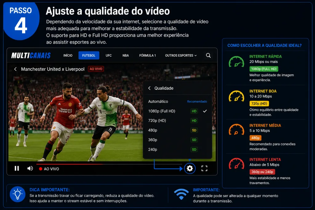 Passo 4 Ajuste a qualidade do vídeo